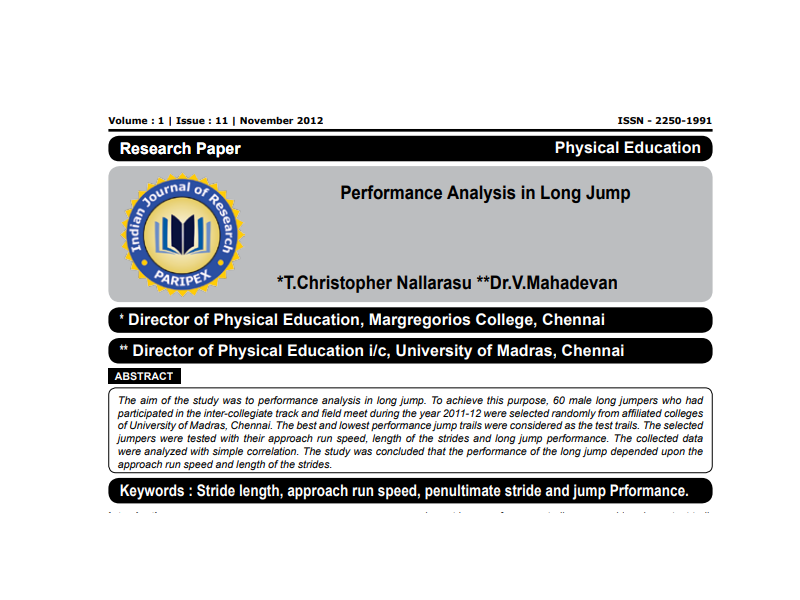 Performance Analysis in Long Jump