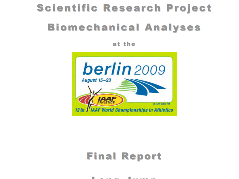 Analyse Biomécanique - saut en longueur - BERLIN 2009